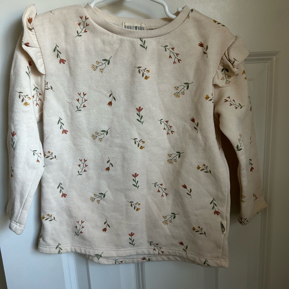 Girls 3T Rabbit + Bear organic sweater